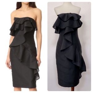 NWT Keepsake black Lost Lover ruffle cocktail dress